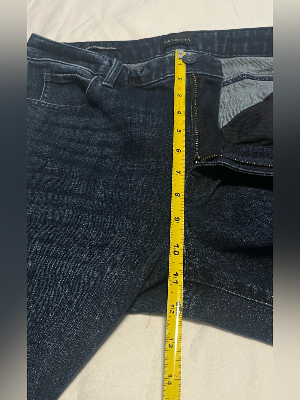 Women’s Petite TALBOTS  Straight Leg Florence Wash High-Rise Jeans Size 12P - Picture 8 of 12